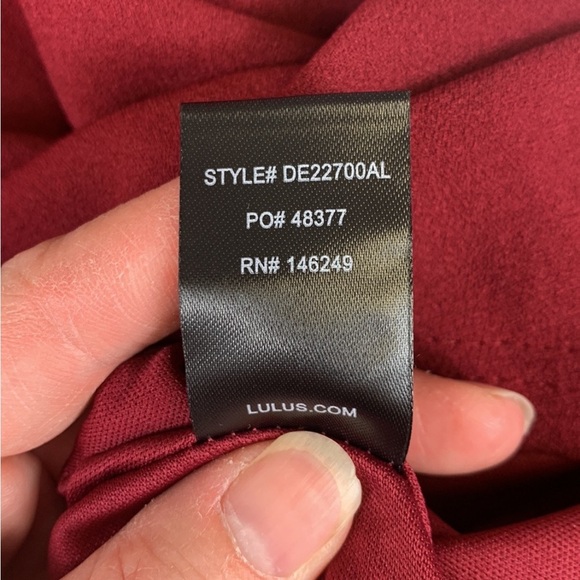 Lulus fall for you burgundy skater dress sz med - Picture 12 of 12